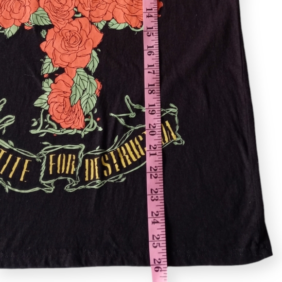 GUNS N' ROSES WOMEN'S SHORT SLEEVE BLACK T-SHIRT. SIZE M - Picture 8 of 13